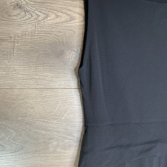 Giorgio Armani Dress Womans 6 Black Sleeveless One Side Waist Gather Swing Hem - Picture 4 of 11